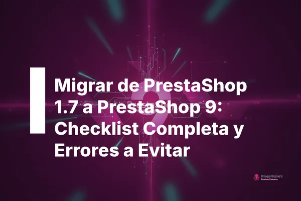 Migrar de PrestaShop 1.7 a 9: Checklist